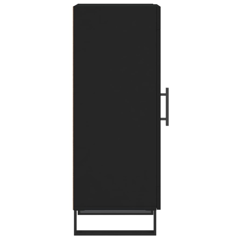 Aparador de madera contrachapada negro 34,5x34x90