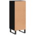 Aparador de madera contrachapada negro 34,5x34x90