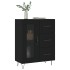 Aparador de madera de ingeniería negro 69,5x34x90