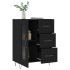 Aparador de madera de ingeniería negro 69,5x34x90