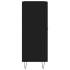 Aparador de madera de ingeniería negro 69,5x34x90