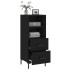 Aparador de madera contrachapada negro 34,5x34x90