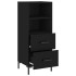 Aparador de madera contrachapada negro 34,5x34x90
