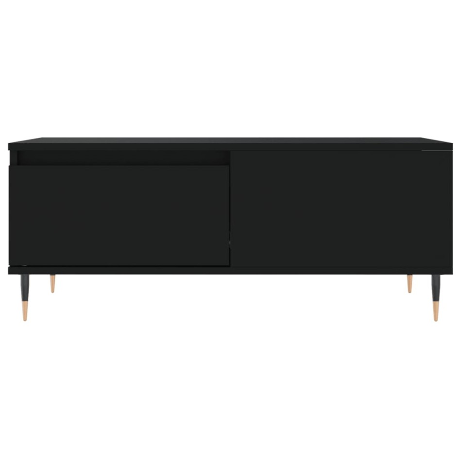 Mesa de centro madera contrachapada negro 90x50x36,5