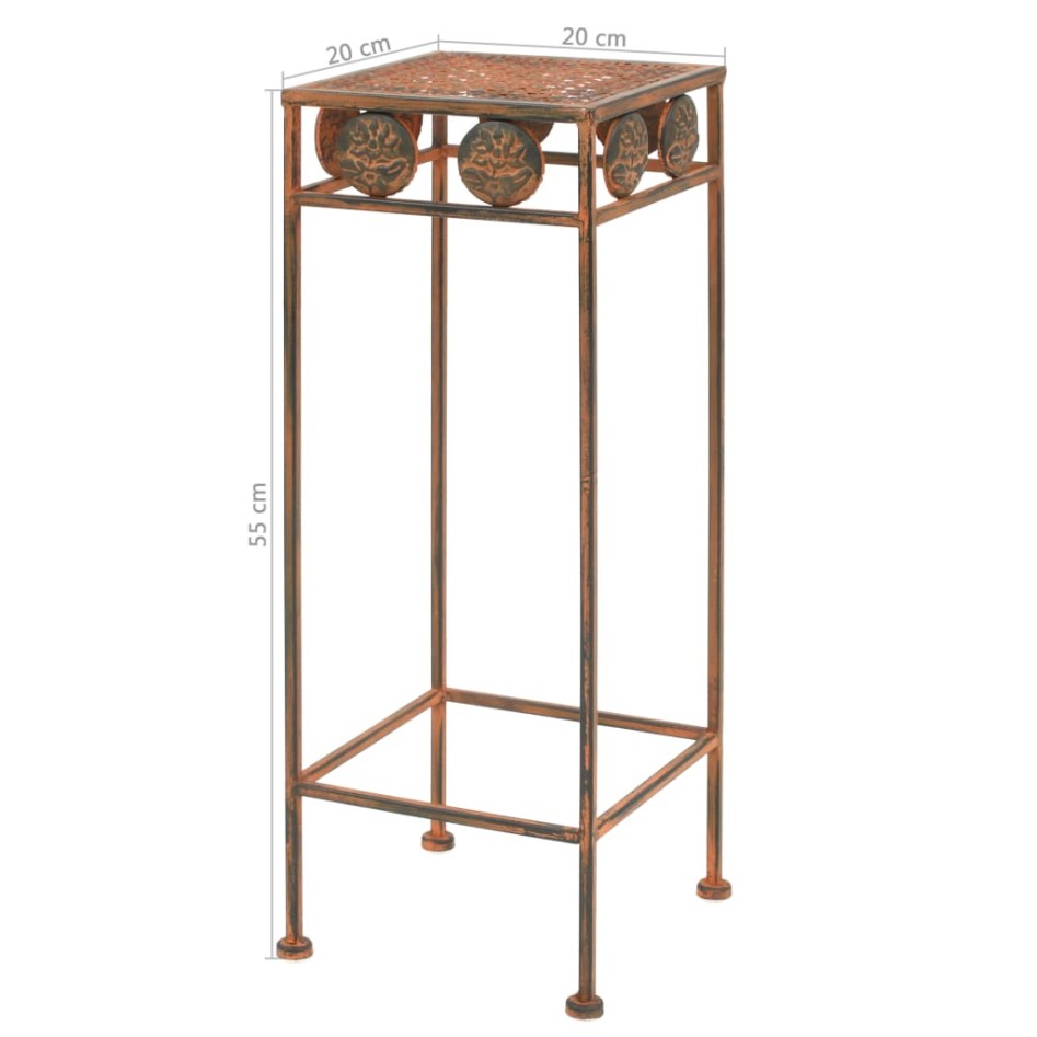 Juego de soportes de planta 3 pzas estilo vintage metal