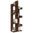 Estantería madera contrachapada roble marrón 48x25,5x140