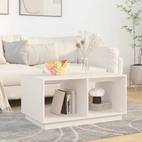 Mesa de centro madera maciza de pino blanco 80x50x40