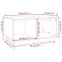 Mesa de centro madera maciza de pino blanco 80x50x40