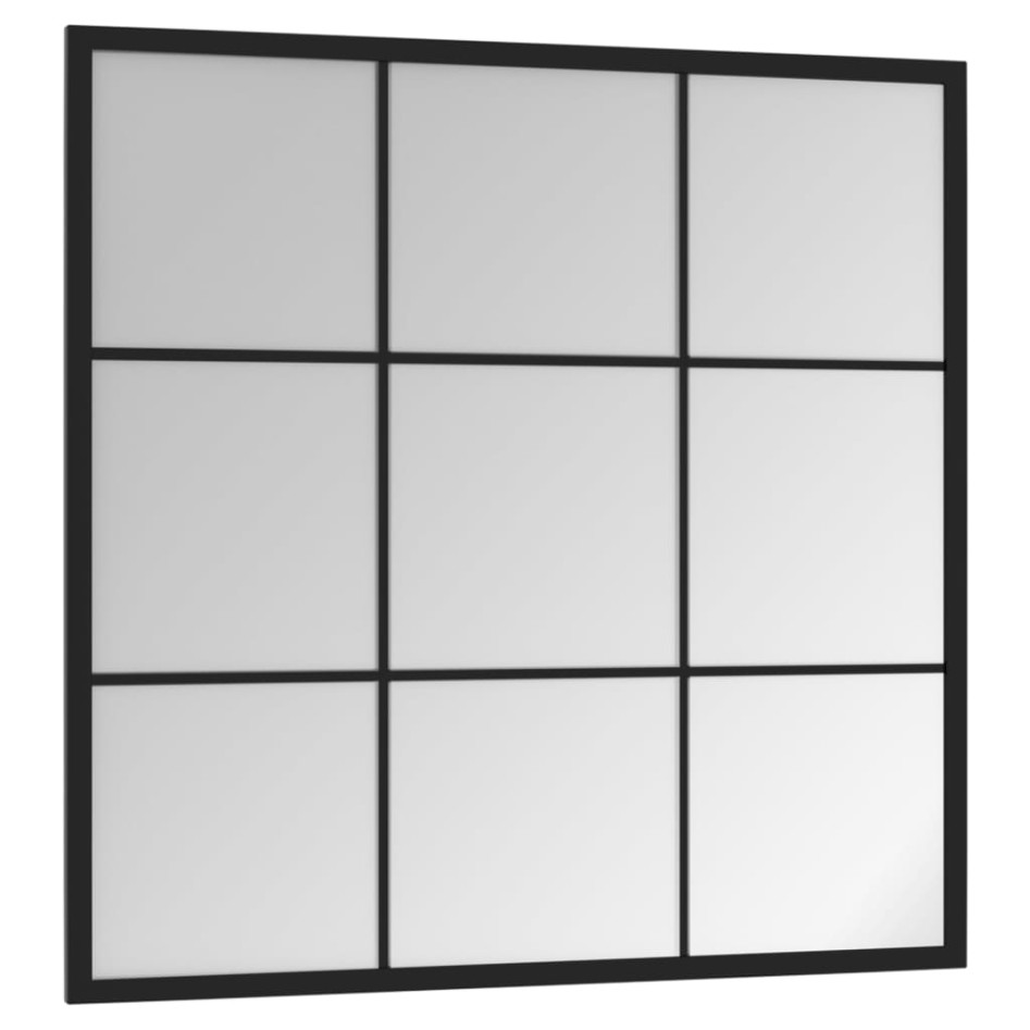 Espejo de pared metal negro 60x60