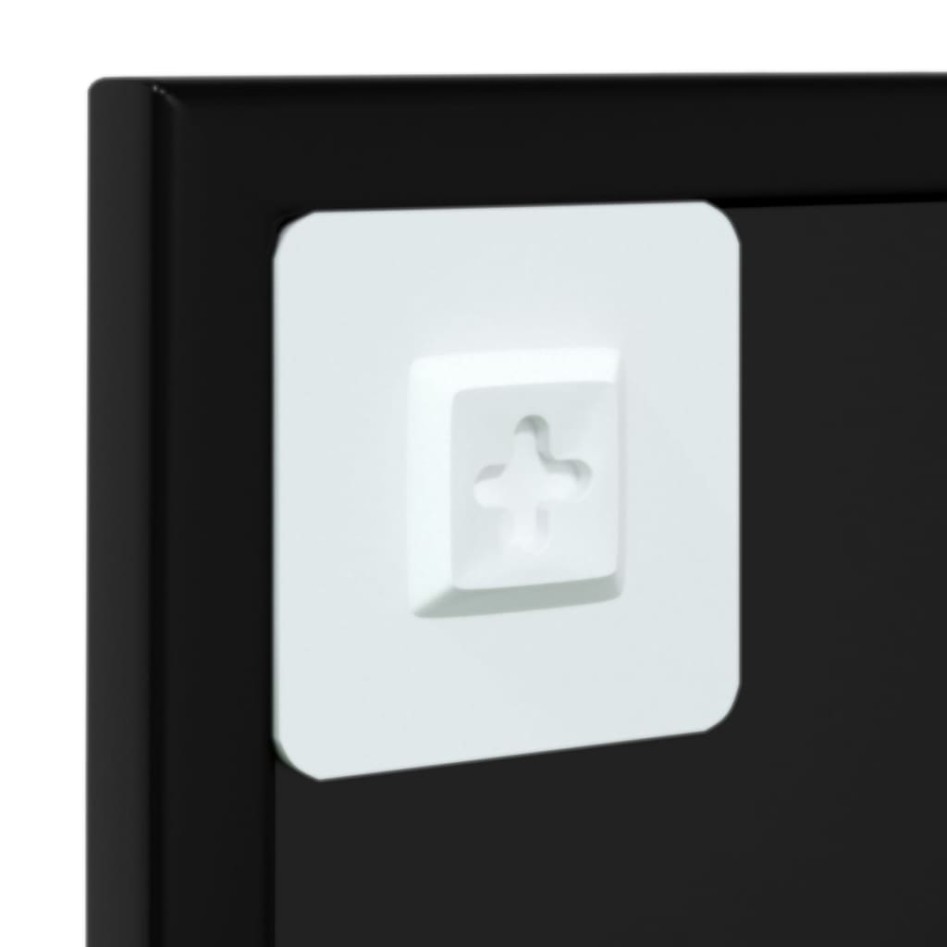 Espejo de pared metal negro 60x60