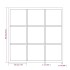 Espejo de pared metal negro 60x60