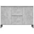 Aparador de madera contrachapada gris hormigón 104x35x70