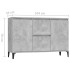 Aparador de madera contrachapada gris hormigón 104x35x70
