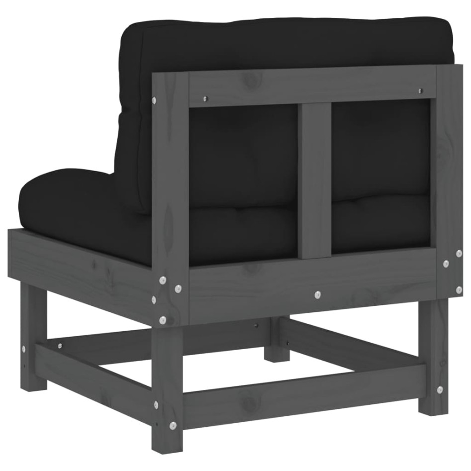 Sofá central con cojines madera maciza de pino