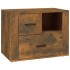 Mesita de noche madera contrachapada roble ahumado 60x36x45