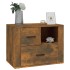 Mesita de noche madera contrachapada roble ahumado 60x36x45