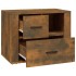 Mesita de noche madera contrachapada roble ahumado 60x36x45