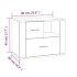 Mesita de noche madera contrachapada roble ahumado 60x36x45