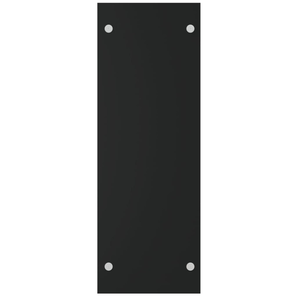 Leñero de vidrio templado negro 40x35x100