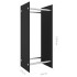 Leñero de vidrio templado negro 40x35x100
