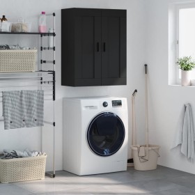 Armario de pared madera de ingeniería negro 69,5x34x90