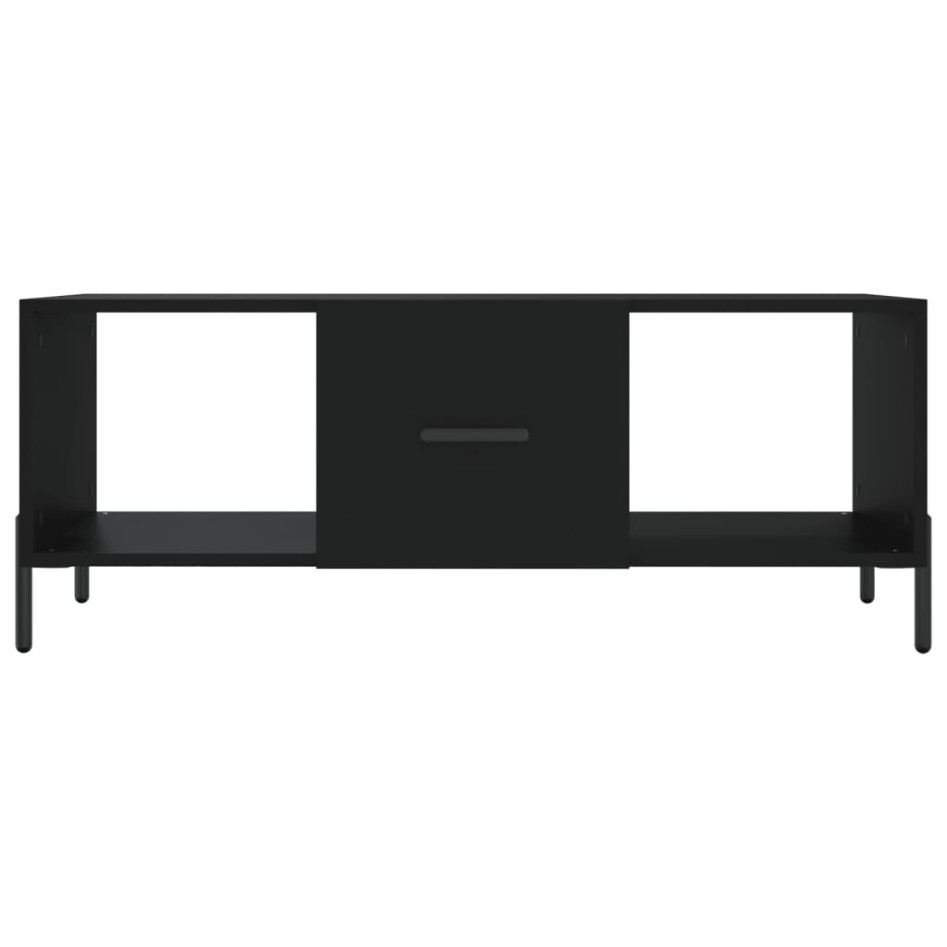 Mesa de centro madera contrachapada negro 102x50x40