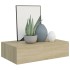 Estantes de pared con cajón 2 uds MDF roble 40x23,5x10
