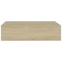 Estantes de pared con cajón 2 uds MDF roble 40x23,5x10