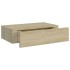 Estantes de pared con cajón 2 uds MDF roble 40x23,5x10