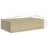 Estantes de pared con cajón 2 uds MDF roble 40x23,5x10