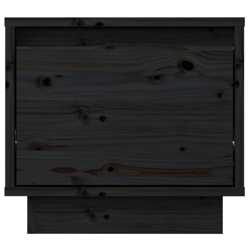 Mesitas de noche 2 uds madera maciza de pino negro 35x34x32
