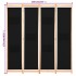 Biombo divisor de 4 paneles de tela negro 160x170x4