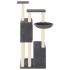 Rascador para gatos con postes de sisal gris oscuro 122