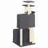 Rascador para gatos con postes de sisal gris oscuro 122