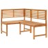 Banco de esquina de jardín 140 cm madera maciza de