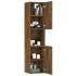 Armario de baño madera de ingeniería roble ahumado 30x30x130