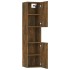 Armario de baño madera de ingeniería roble ahumado 30x30x130