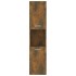 Armario de baño madera de ingeniería roble ahumado 30x30x130
