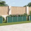 Jardinera elevada de acero galvanizado verde 320x40x77 cm