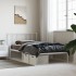 Estructura cama sin colchón con cabecero metal blanco 90x190