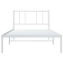 Estructura cama sin colchón con cabecero metal blanco 90x190