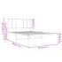 Estructura cama sin colchón con cabecero metal blanco 90x190
