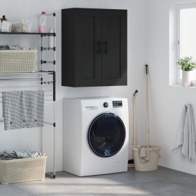 Armario de pared madera de ingeniería negro 69,5x34x90