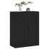 Armario de pared madera de ingeniería negro 69,5x34x90