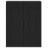 Armario de pared madera de ingeniería negro 69,5x34x90