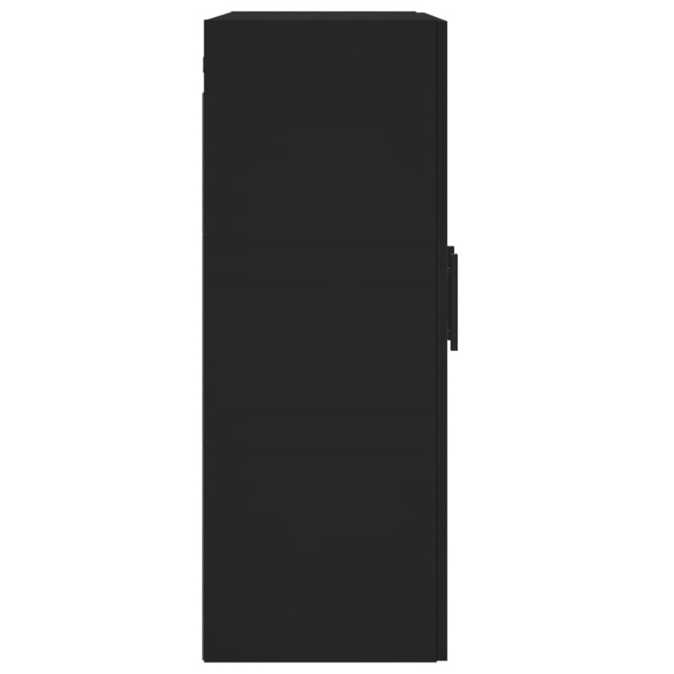 Armario de pared madera de ingeniería negro 69,5x34x90