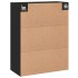 Armario de pared madera de ingeniería negro 69,5x34x90