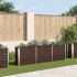 Arriate de jardín de acero galvanizado marrón 240x40x77