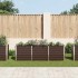 Arriate de jardín de acero galvanizado marrón 240x40x77