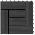 Baldosas de porche de WPC 30x30 cm 1 m² negro 11